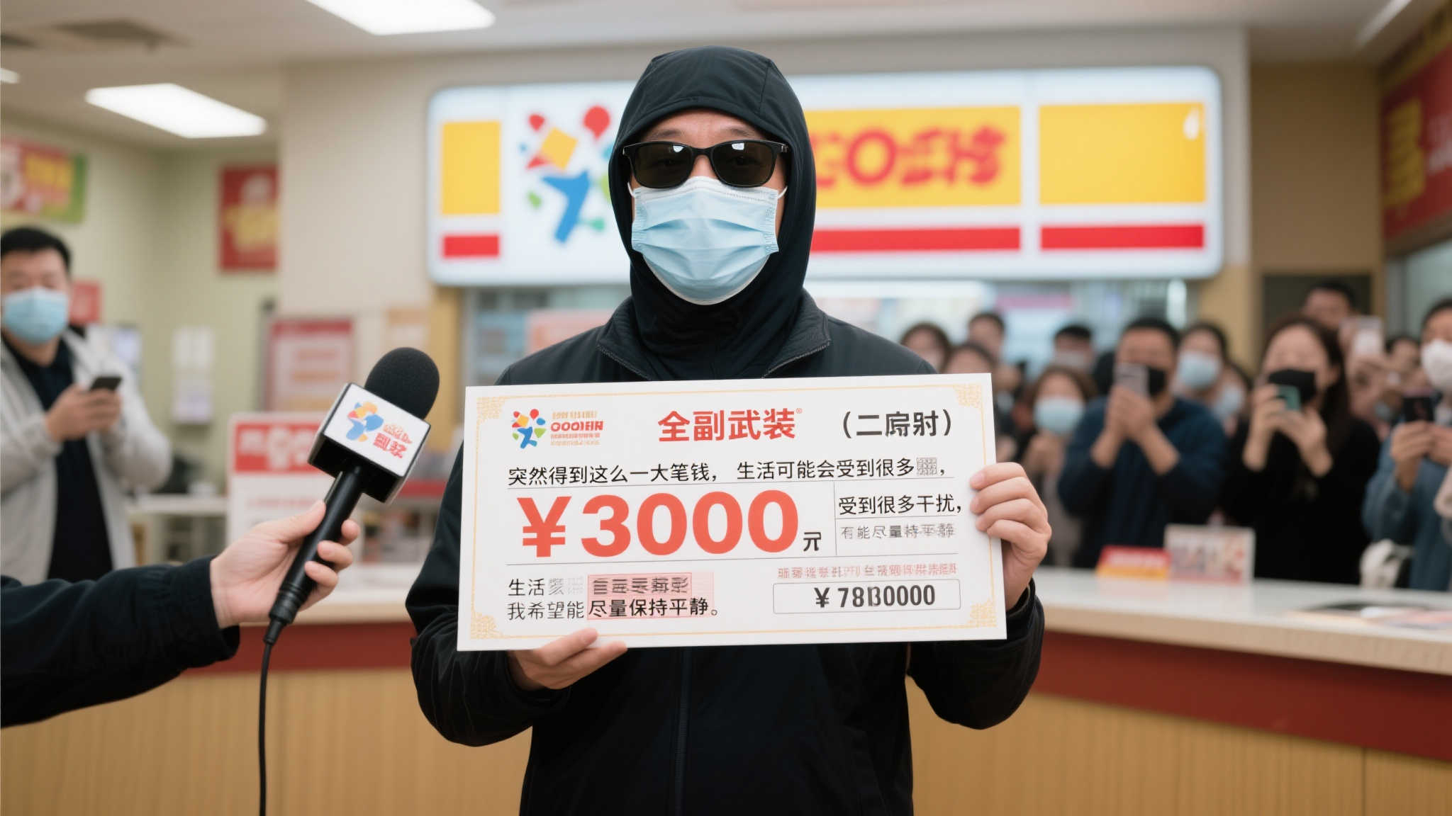 北京彩民喜中3464万，全副武装接受采访：从小奖到大奖都拿过