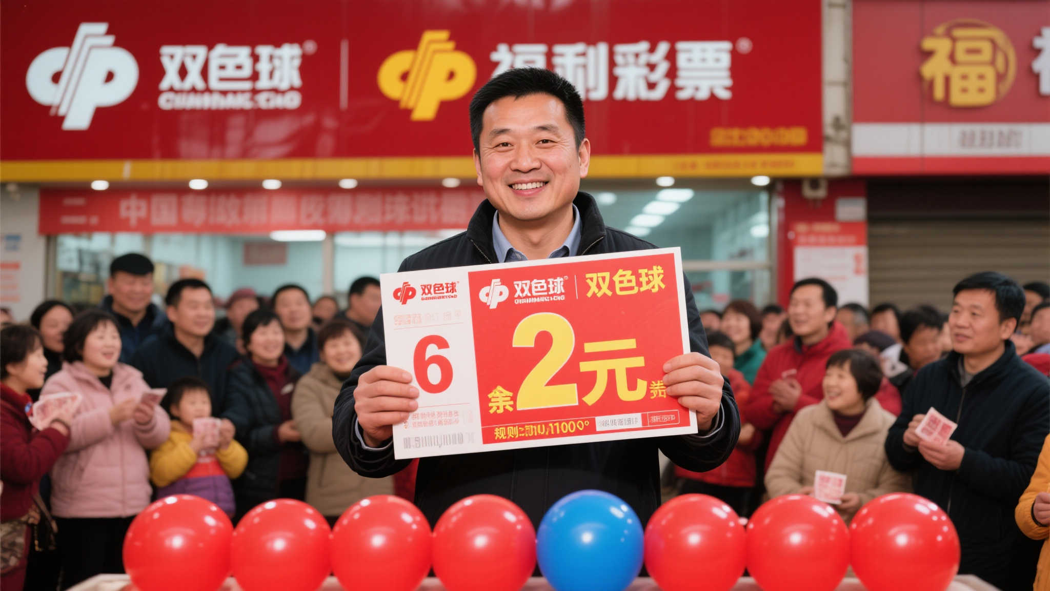 幸运爆棚！男子用14元赠票喜中双色球27.7万大奖