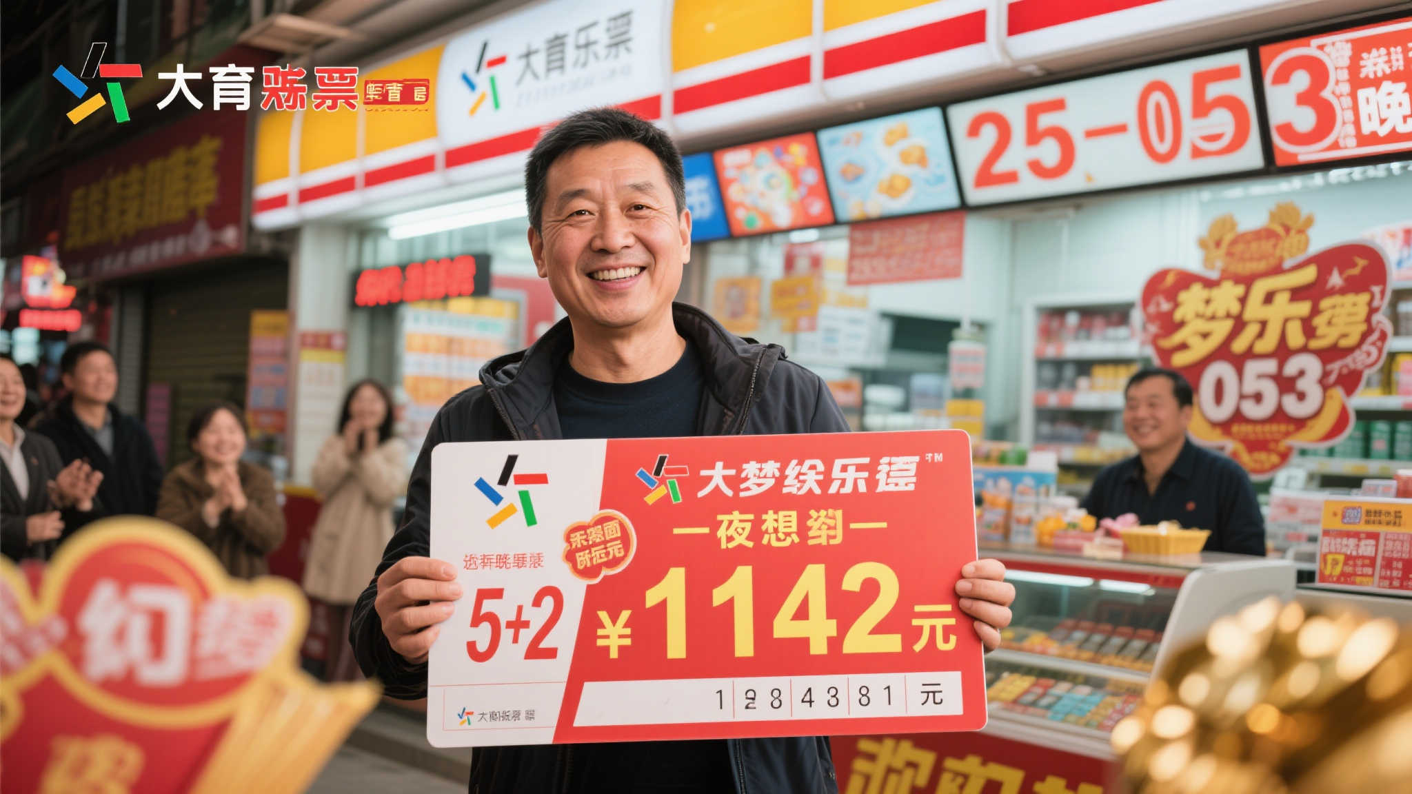 惊喜爆棚!彩友昨晚勇夺大乐透25-053期5+2头奖,揽获1142万巨额奖金! 惊喜爆棚!彩友昨晚勇夺大乐透25-053期5+2头奖,揽获1142万巨额奖金!