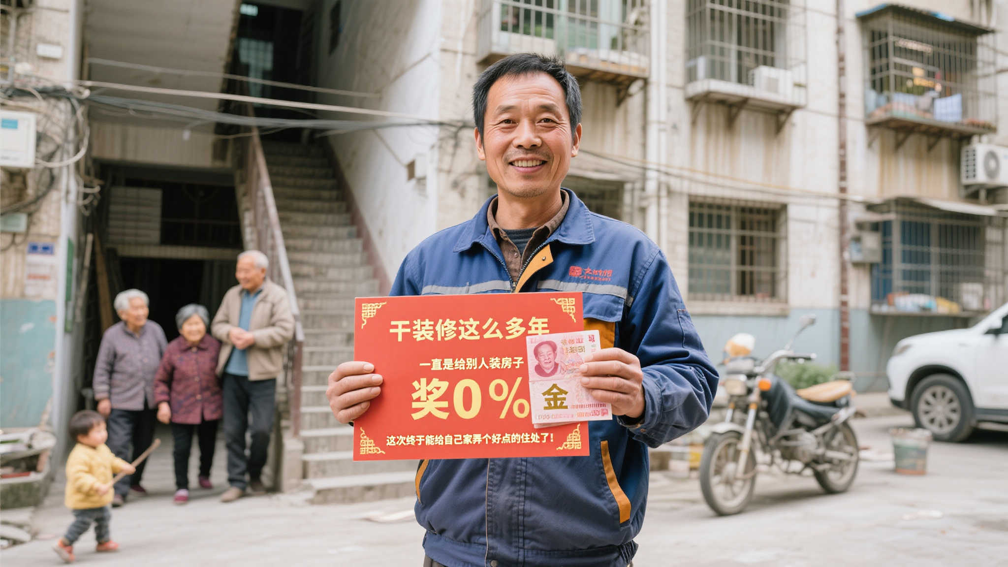 装修工匠坚守幸运号码，喜中双色球559万，计划购置电梯新居-图