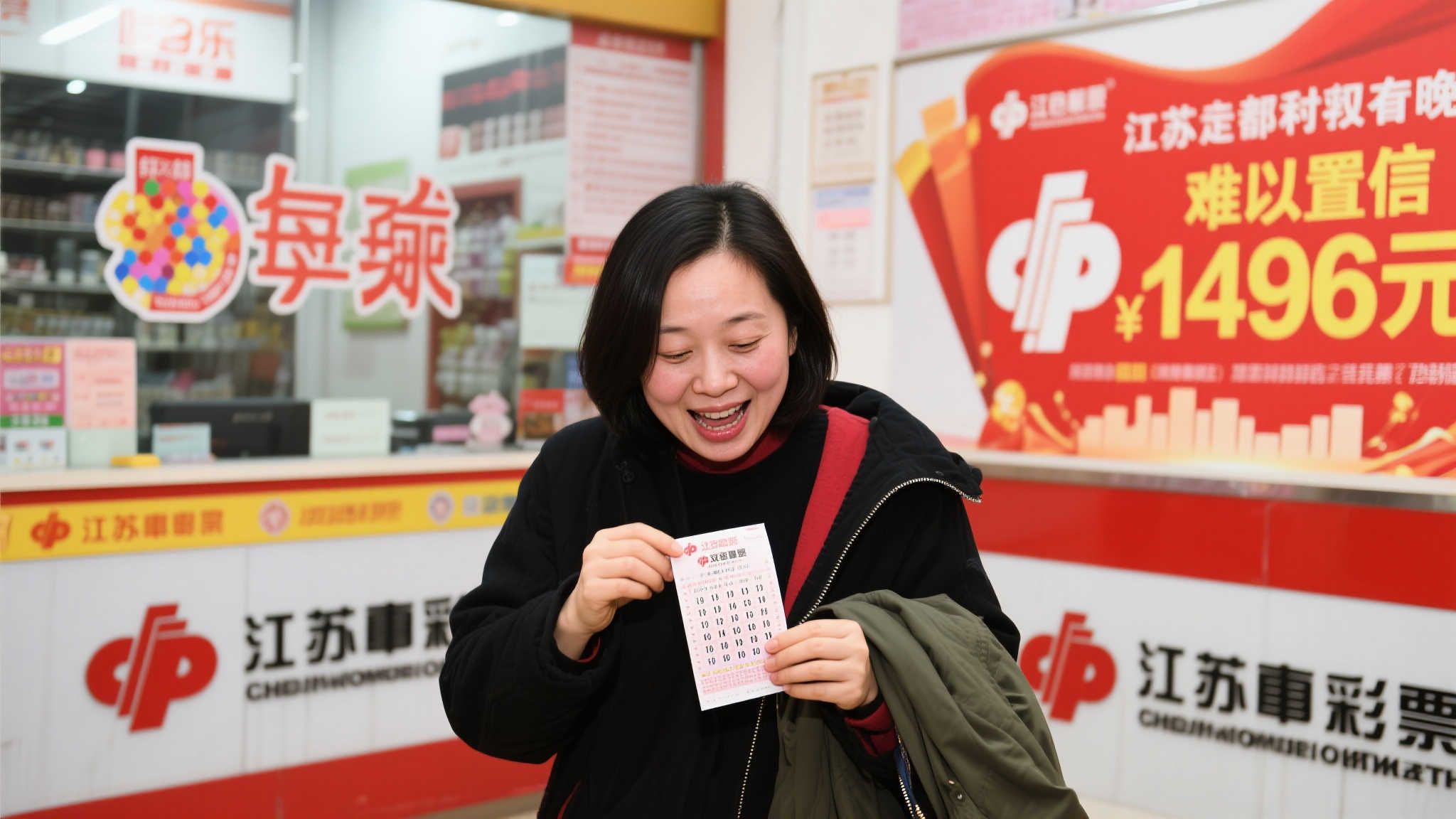 女彩民喜中双色球1496万 与异地老公彻夜难眠