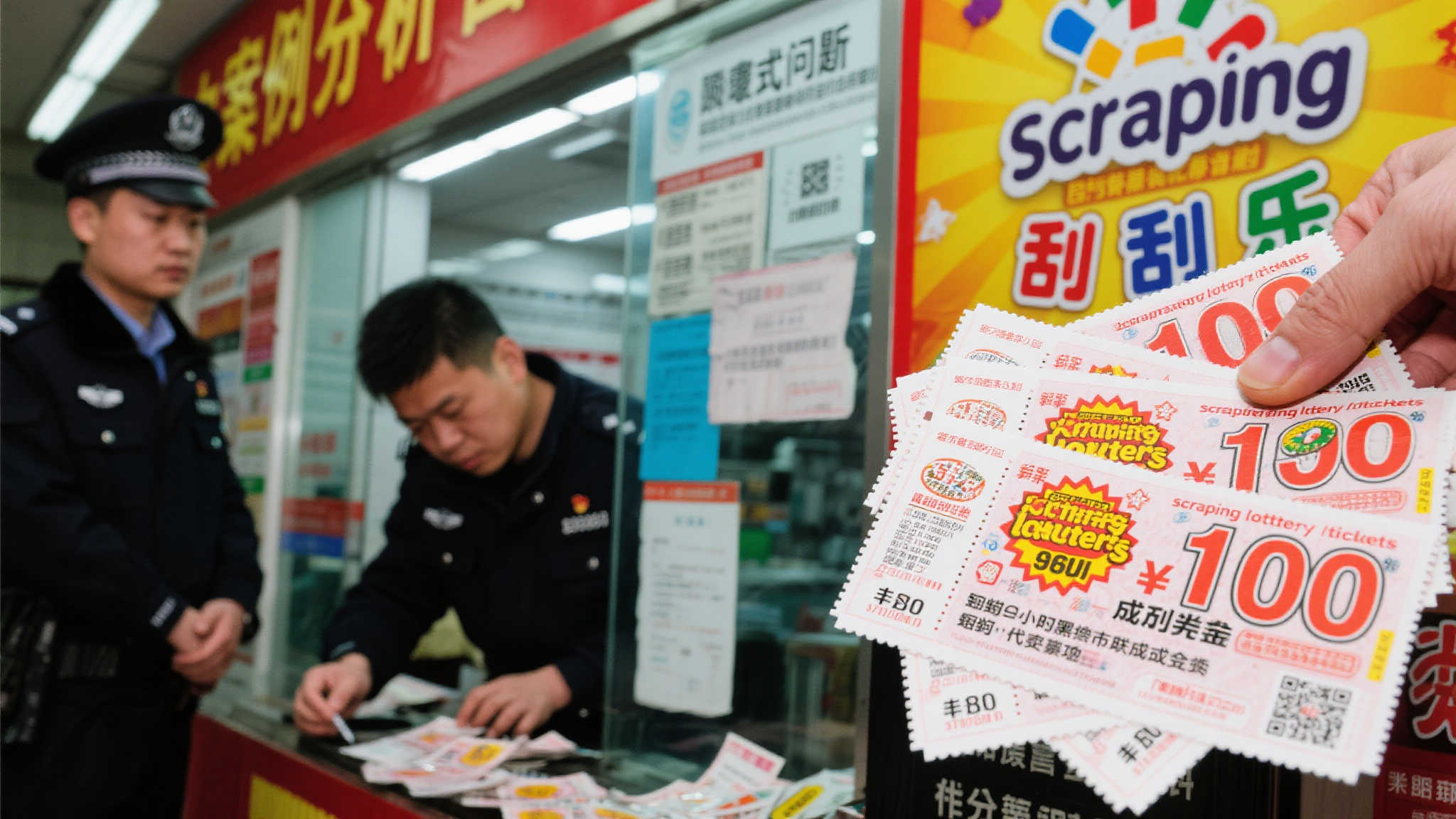 刮刮乐”被盗后迅速兑奖，两体彩店失窃案引警方调查